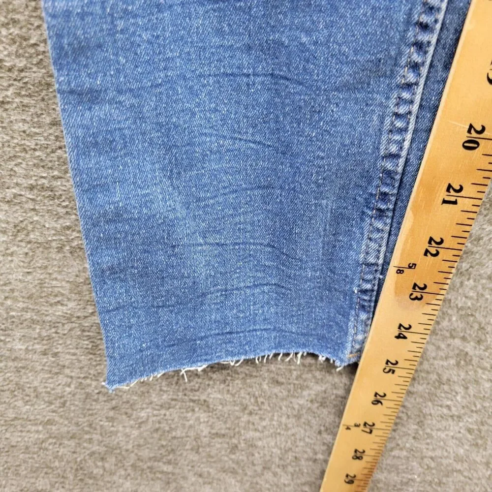 Calvin Klein Jeans Women's 24P Blue Distressed High Rise Straight Leg NWT - Picture 9 of 12